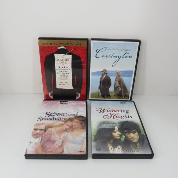 Lot of 4 DVD Gosford Park, Carrington, Sense and Sensibility, Wuthering Heights - Picture 1 of 6